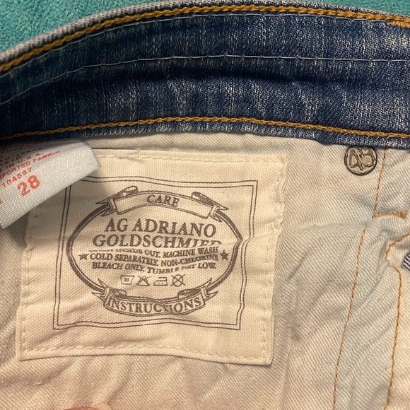 AG Adriano Goldschmied EX-BF CROP BOYFRIEND Women's size 28 Jeans Distressed USA - Picture 9 of 11